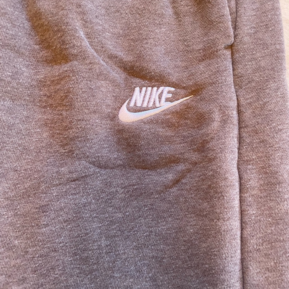 NWOT Nike Wide Leg Crop Sweat Set Size M Taupe - Picture 3 of 7